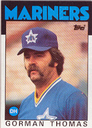 1986 Topps Baseball Cards      750     Gorman Thomas